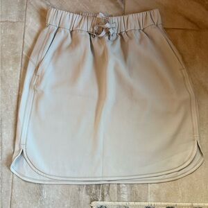 lululemon athletica Cream Drawstring Mini Skirt